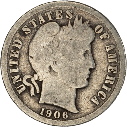 1906 Barber Silver Dime