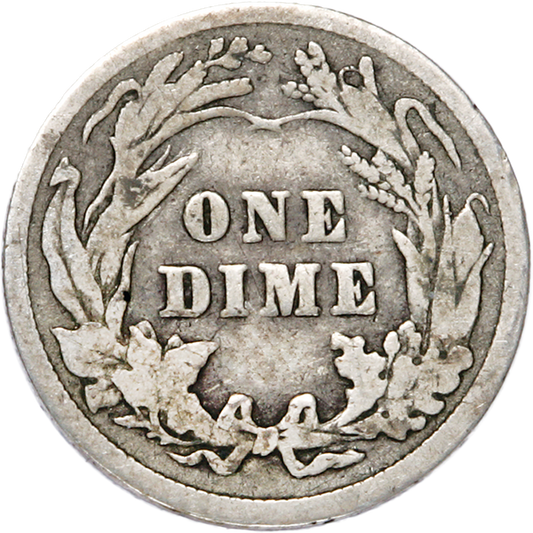 1907 Barber silver dime