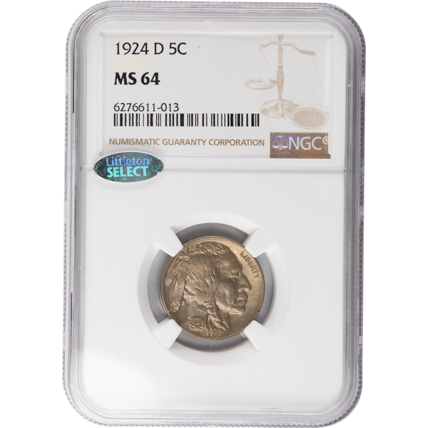 1924 D Buffalo Nickel "NGC 64"