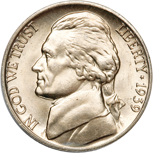 1939 Jefferson nickel