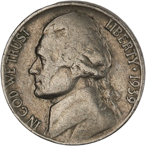 1939 Jefferson nickel