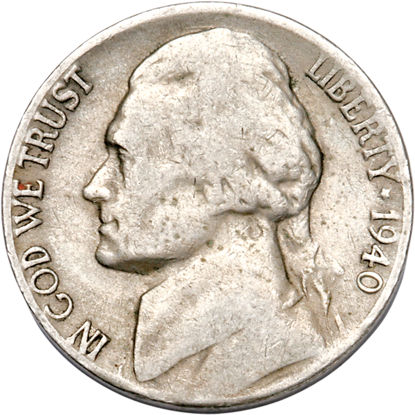 1940 Jefferson nickel