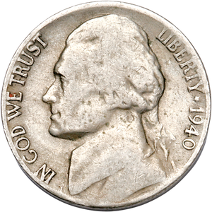 1940 Jefferson nickel